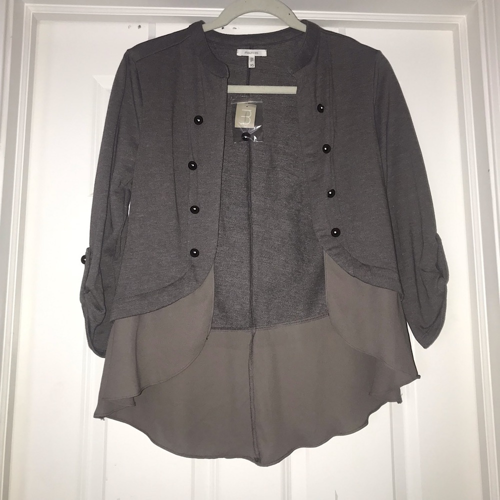 NWT Maurice’s grey cardigan XS